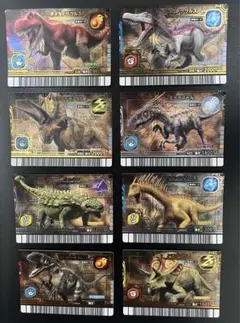 h*n様 恐竜キング　【2007第4紀】　ティラノ・スピノ含む恐竜8枚セット