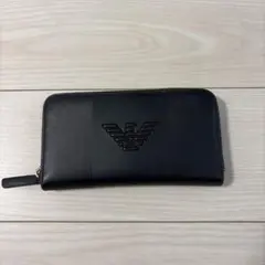 EMPORIO ARMANI 長財布 ラウンドファスナー ネイビーのサムネイル