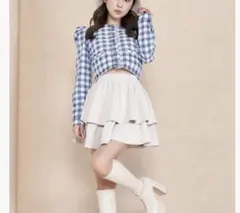 Darich ティアードミニスカート アイボリー　フリーサイズ