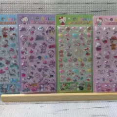 ハローキティ ジュエリードロップ 3D立体シール4枚セット