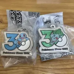 ポケモン 30周年 メタルチャームマスコット ゼニガメ　フシギダネ