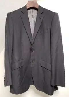 ポールスミス ダークグレー ストライプ テーラードジャケット 最高級素材