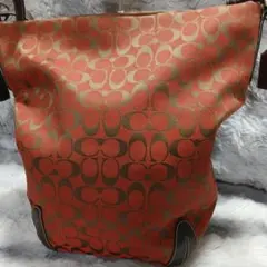 COACH　バケツ型　バケットショルダーバックシグネチャー6083