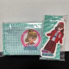 リカちゃんくじ×セーラーズ　08ポーチ　11ダイカットキーチェーン赤スタジャン