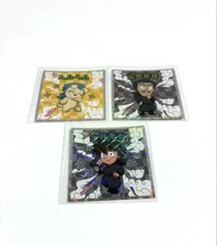 忍たま乱太郎マンチョコ　シール　土井半助　山田伝蔵　ヘムヘム