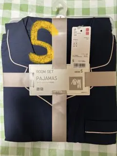 UNIQLO　コットンパジャマ(長袖) 　M　紺×ピンク　ユニクロ　ルームウェア