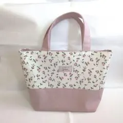 ランチトートバッグ　リバティプリント　フローティングフローラ