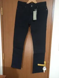 【３１日までsale】メンズ　スリムパンツ　細身　チノパン　ブラック　Lサイズ