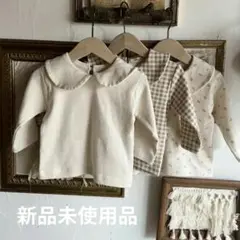 韓国子供服　長袖襟付きチェックシャツ 90サイズ　新品未使用品　長袖　秋服