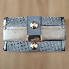 JIMMY CHOO グレー メッシュ 長財布のサムネイル