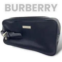 バーバリー　セカンドバッグ　ダブル　黒　ナイロン　ノバチェック　クラッチバッグ