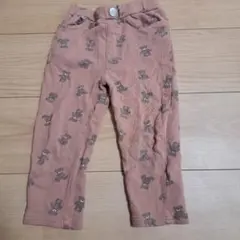 クマ柄長ズボン 100cm　フタフタ