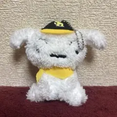 クレヨンしんちゃん　福岡ソフトバンクホークス　シロ　マスコットぬいぐるみ