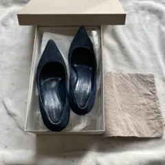 L*t様 FABIO RUSCONIネイビー スエード ハイヒール　37 袋付き