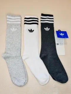 adidas ストライプソックス 3足セット24-26cm