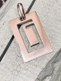 [1-Y]GUCCI / Silver925 / Gロゴ プレートペンダントップ