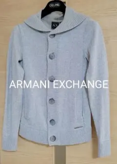 美品 ARMANIアルマーニ ウール 厚手カーディガン ジャケット カジュアル