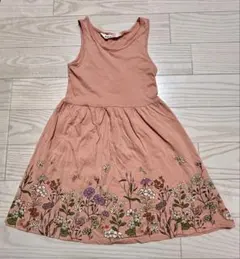 H&M 花柄刺繍 ノースリーブワンピース 6-8Y