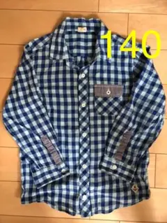 お値下げ⭐︎140 チェックシャツ  ライトオン　バックナンバー