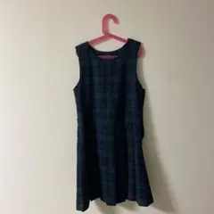 SHIPS チェック柄 ノースリーブワンピース 150