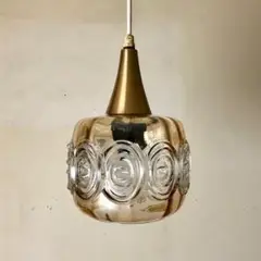 デンマーク ヴィンテージガラスペンダントランプ