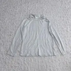 《MusMusM》ムスムス　トップス　カットソー　タートルネック　長袖　ボーダー