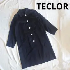 TECLOR テクラー 圧着無縫製 ユニセックスステンカラーコート 黒 日本製のサムネイル