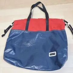 jack gomme ジャックゴム トート 顔柄 巾着 ナイロン 紺赤 A4 Lのサムネイル