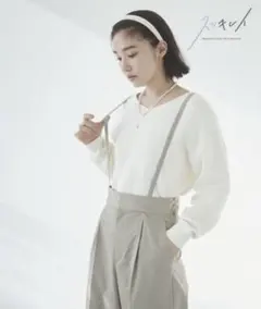 GLOBAL WORK スッキレイVネックプルオーバー　M 新品