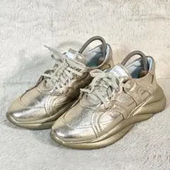 【美品】RUCO LINE Y2K 厚底スニーカー 36 ゴールド メタリックのサムネイル