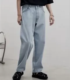 ライトブルーデニム ストレートパンツのサムネイル
