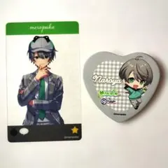 【値下げ】めろんぱーかー なろ屋 缶バッジ カード 2点セット