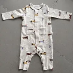 ジェラートピケ　犬柄ロンパース サイズ 80