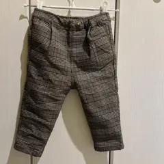 【匿名配送】petit main グレー系チェックパンツ 90cm