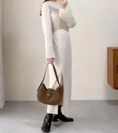 ロング スリット キャミワンピース