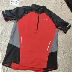 ナイキ エレメント シールド ランニング ウェア ハーフジップ L 赤×黒