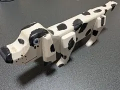 ヴィンテージ☆ダルメシアン木製置物 黒白斑点☆