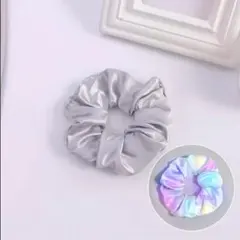 光るシュシュ ヘアアクセサリー 2個セット パステル LED 可愛い 白色