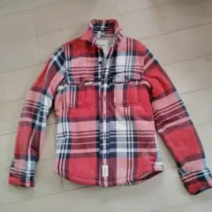 アバクロ ネルチェック裏ボアシャツ