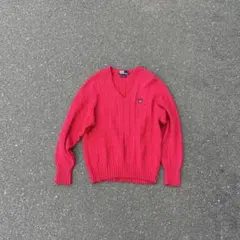 90s後半 〜00s初期のRalph Lauren 赤ニットセーター