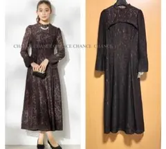 24ss 新品　フォルムフォルマ　ロングワンピース　総レースドレス　長袖