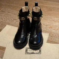 GUCCI ブーツ　アンクルベルト レザー サイズ36 1/2 (23.5cm)