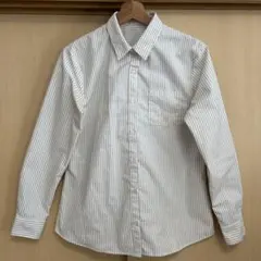 CINEMA CLUB コンストライプ 長袖シャツ　M オフィス　ハニーズ