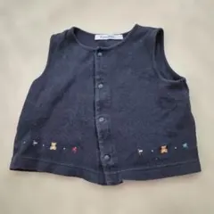 familiar ベビーベスト 80cm ネイビー