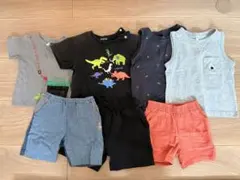 男の子 夏服 まとめ売り 7点セット 90 95恐竜 保育園着