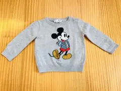 あったかい！ミッキー　セーター　グレー　90 18-24month