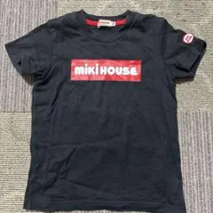 ミキハウス Tシャツ 半袖 カットソー ロゴ 黒 100サイズのサムネイル