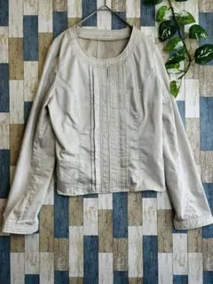 ketty ケティ　ノーカラージャケット ベージュ　Sサイズ