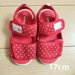 Biscuits 水玉模様 赤 サンダル 17.0cm