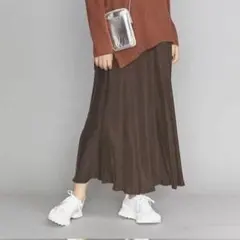 ヴィンテージライクマーメードフレアマキシスカート L ブラウン